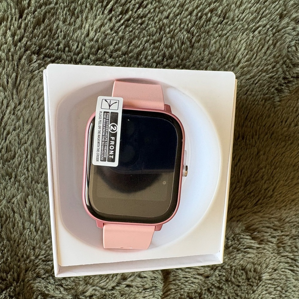 NWB Smart Watch Pink Touchscreen Android & IOS w/ Charger fitness tracker sport